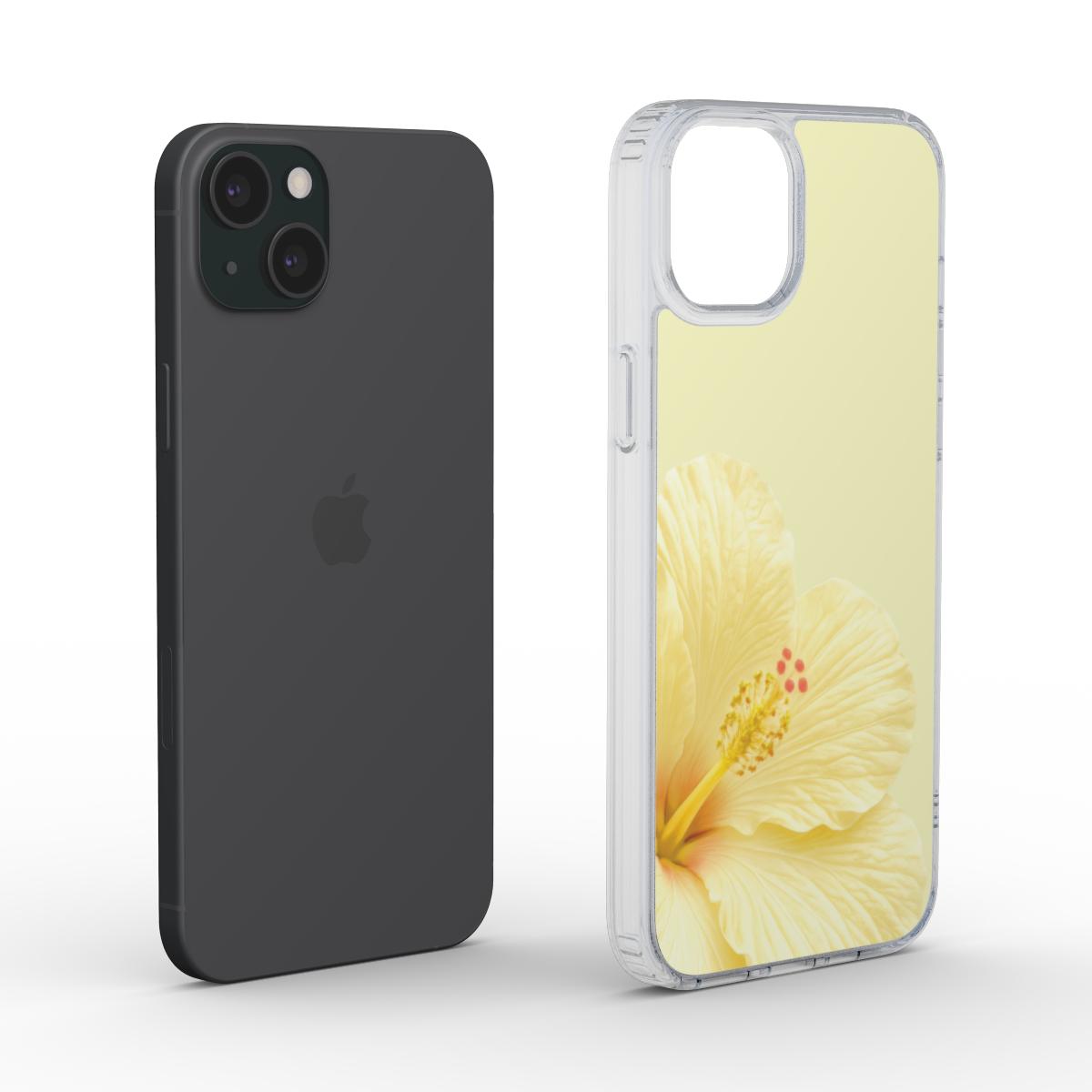 Lemon Hibiscus Bloom | MagSafe Clear Phone Case