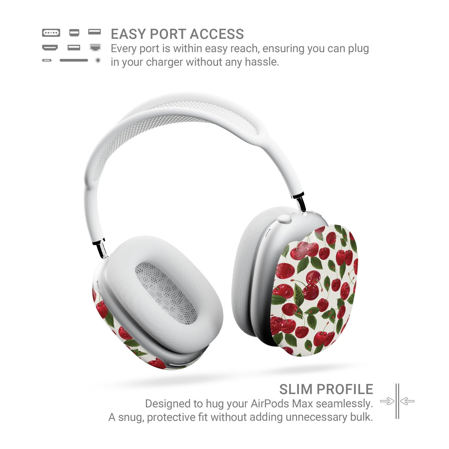 Cherry Bloom | Protective-Apple AirPods Max Tough Case - Case & Charm