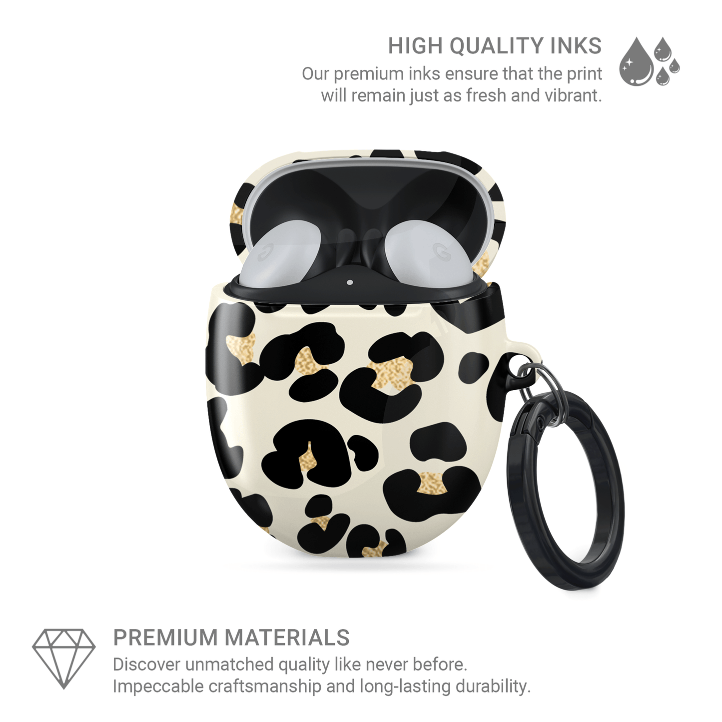 Golden Prowl | Protective Google Pixel Buds Tough Case - Case & Charm