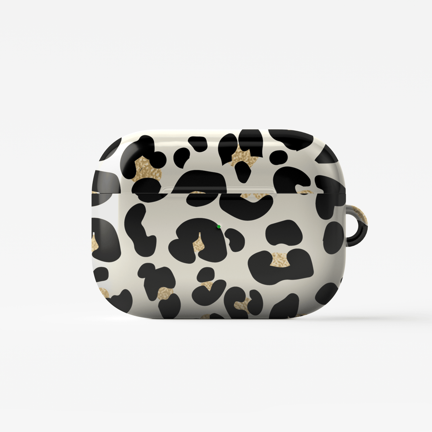 Case and Charm | Golden Prowl Leopard Print Protective Apple AirPods Case - Tech Accessories