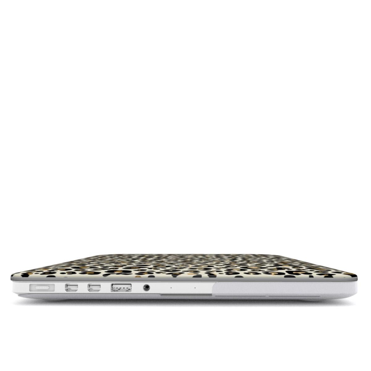 Golden Prowl | Leopard Print Protective MacBook Case - Case & Charm