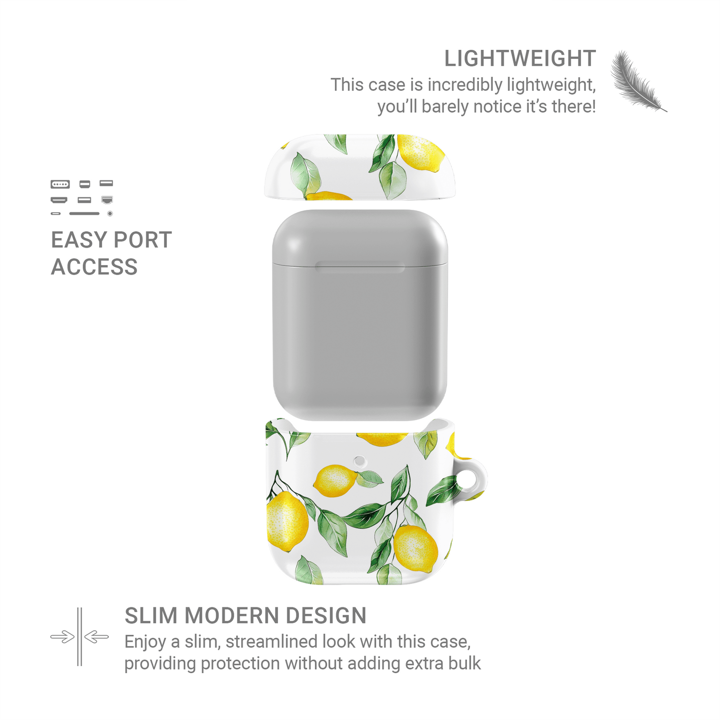 Lemon Lush | Protective Apple AirPods Tough Case - Case & Charm