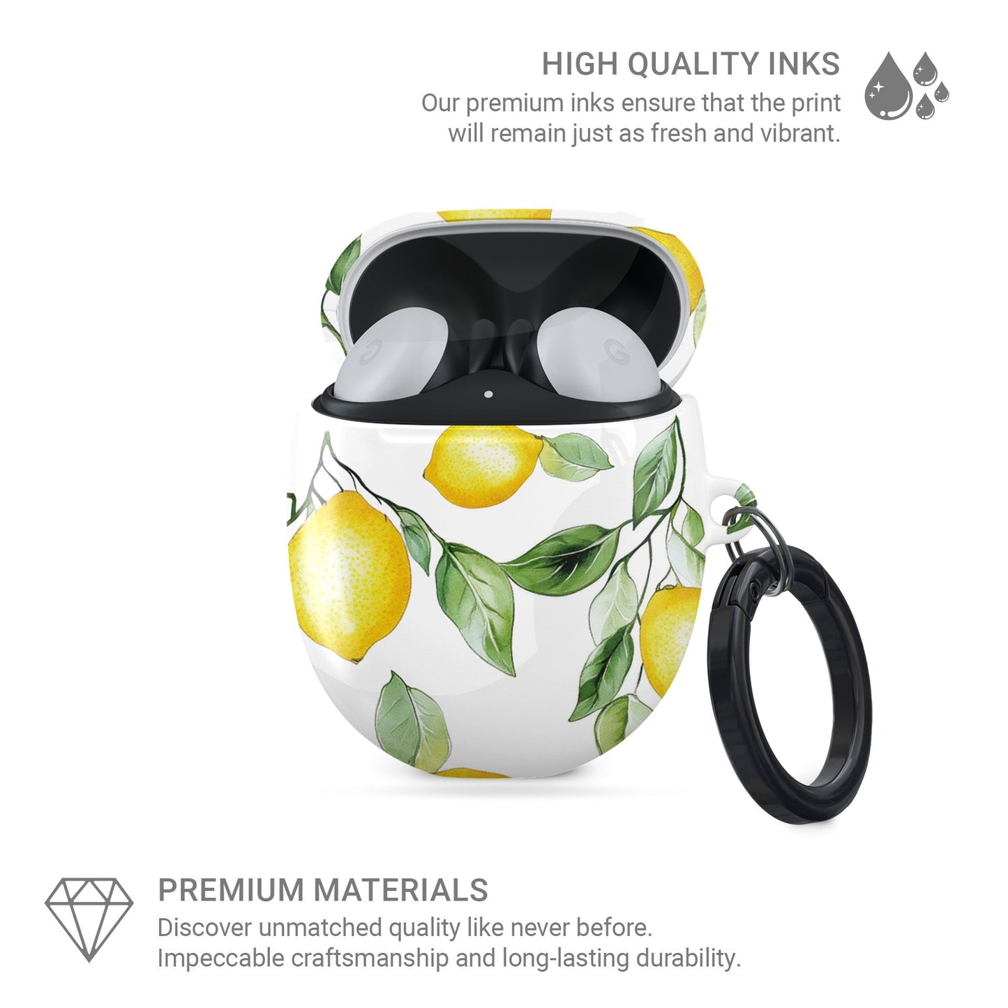 Lemon Lush | Protective Google Pixel Buds Tough Case - Case & Charm