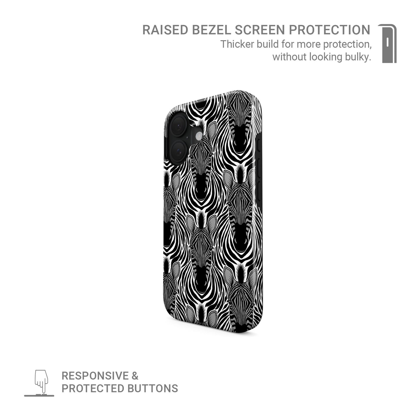 Snake print tough protective phone case for iPhone, Samsung and Pixel