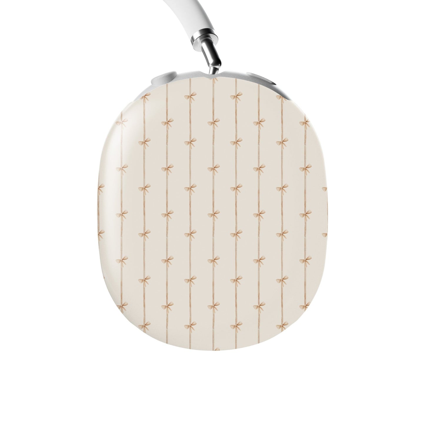 Protective AirPods Max cover in playful ribbon bow pattern