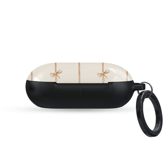 Protective Samsung Buds Pro case with chic bow print