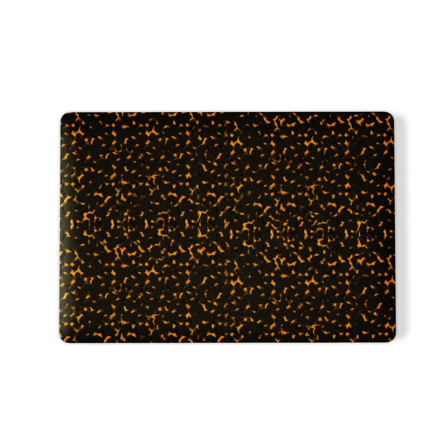 Amber Eclipse MacBook Case in matte tortoiseshell brown design – slim protective laptop cover from Case & Charm.