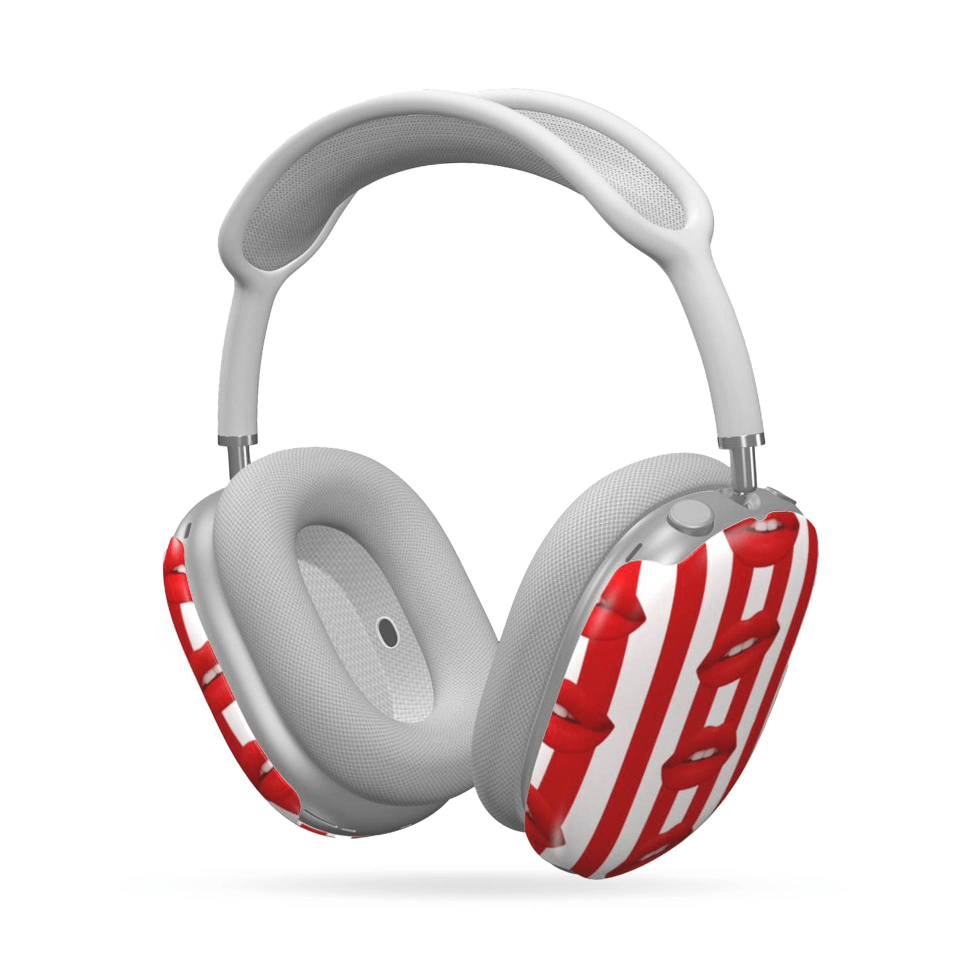 Case & Charm Berry Smooch AirPods Max Case – bold berry pink lip print protective cover for Apple AirPods Max headphones