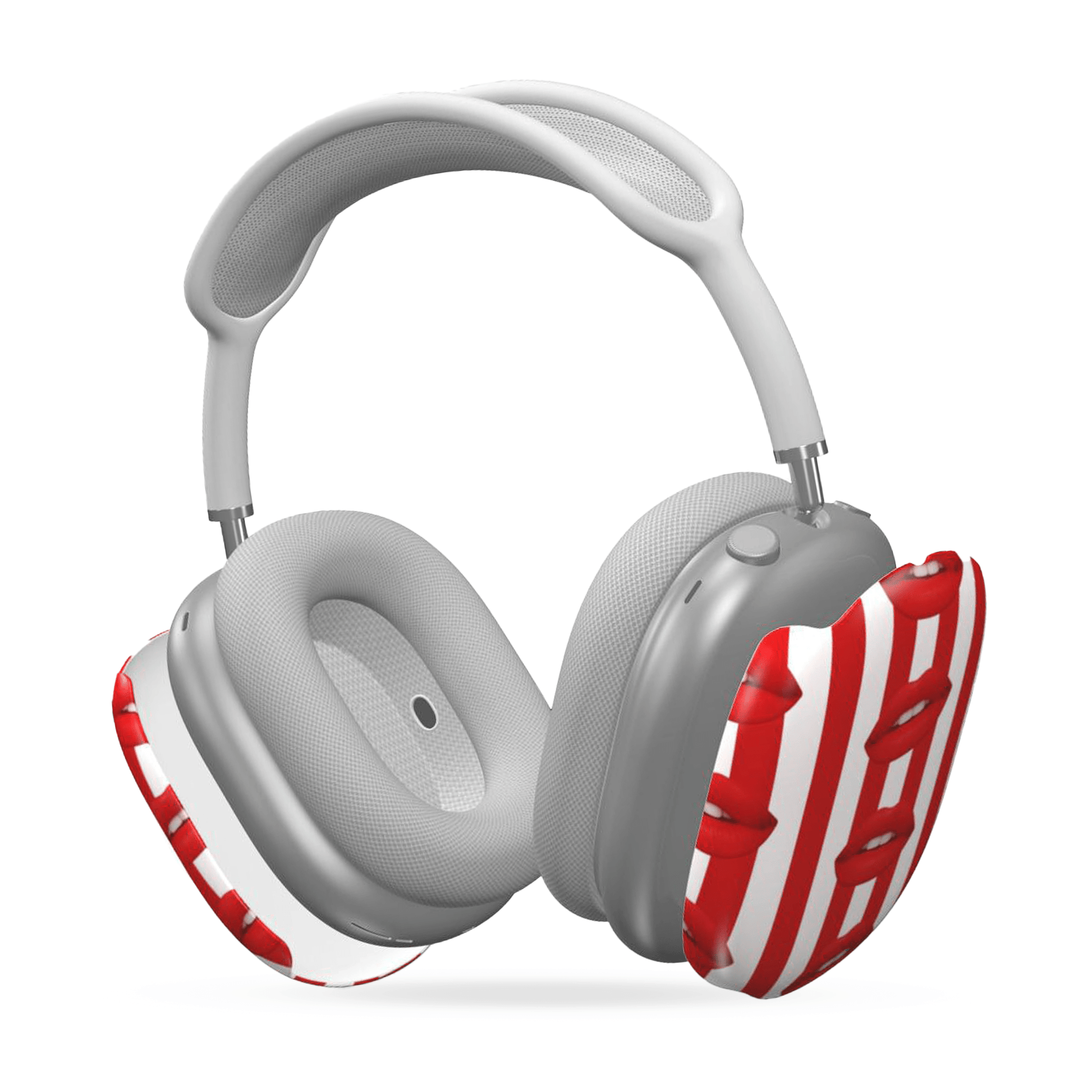 Case & Charm Berry Smooch AirPods Max Case – bold berry pink lip print protective cover for Apple AirPods Max headphones