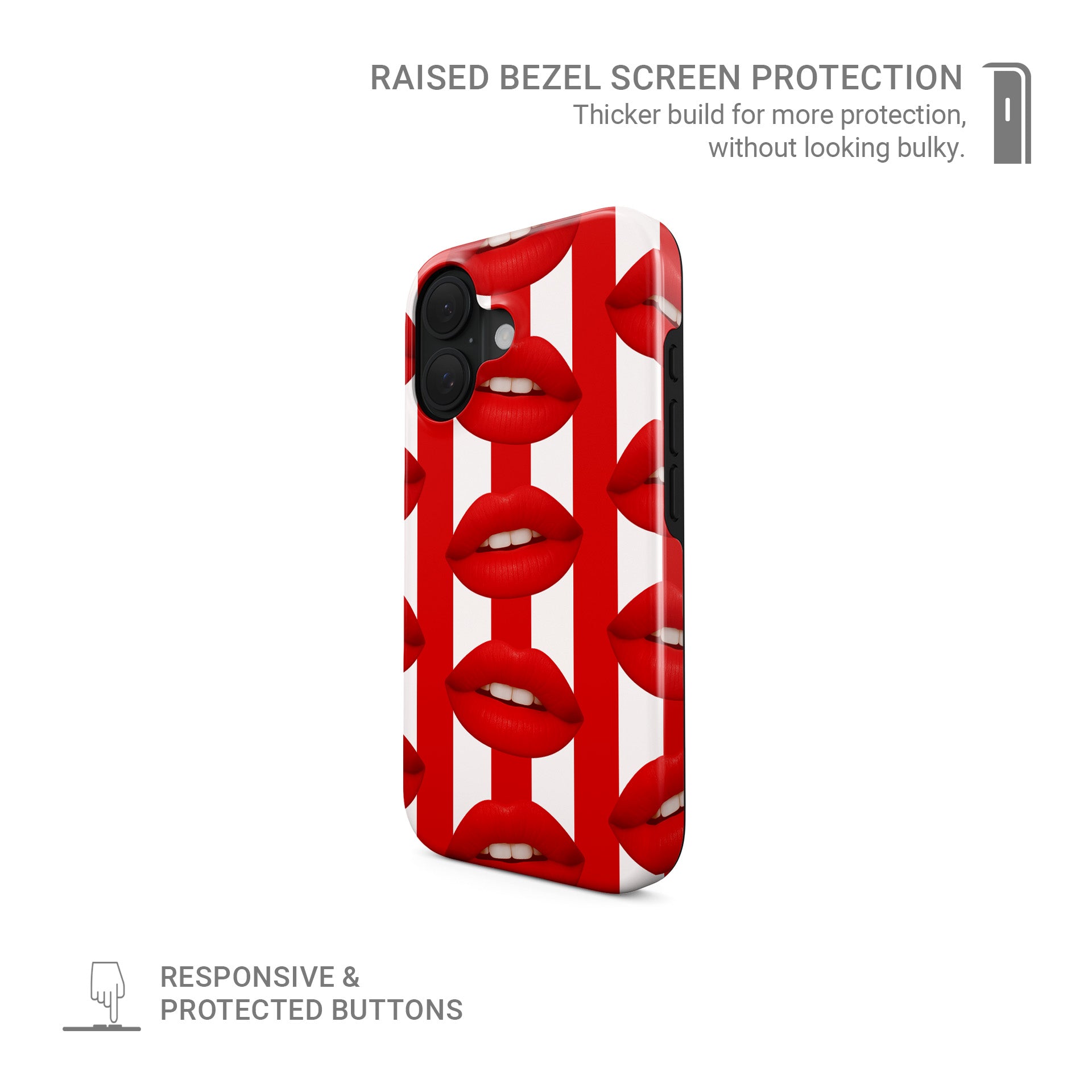 Retro Lips MagSafe tough protective phone case