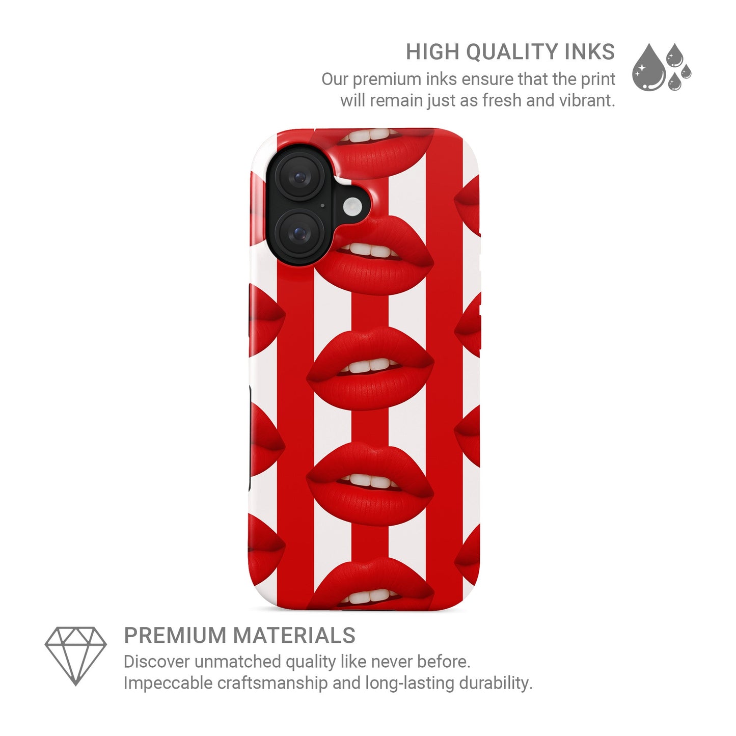 Retro Lips MagSafe tough protective phone case