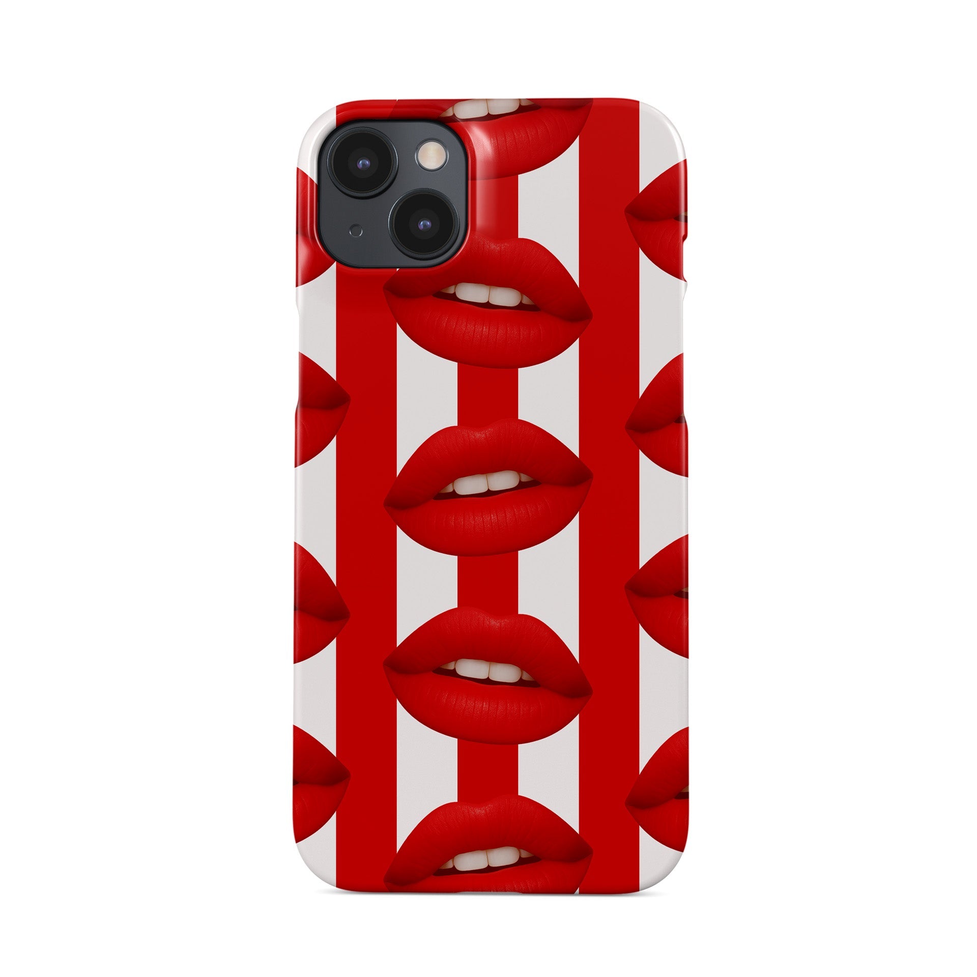 Pink and red retro protective phone case