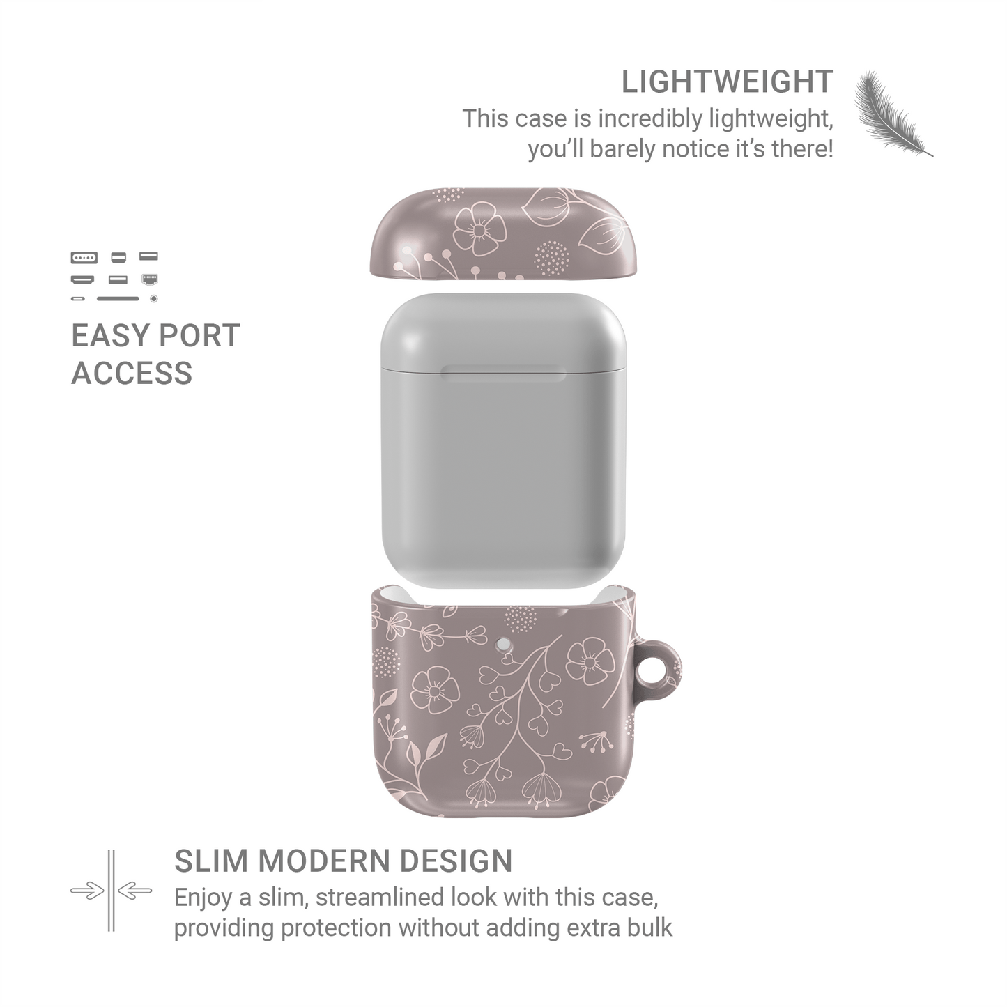 Blush Meadow | Apple AirPods Tough Case - Tech Accessories