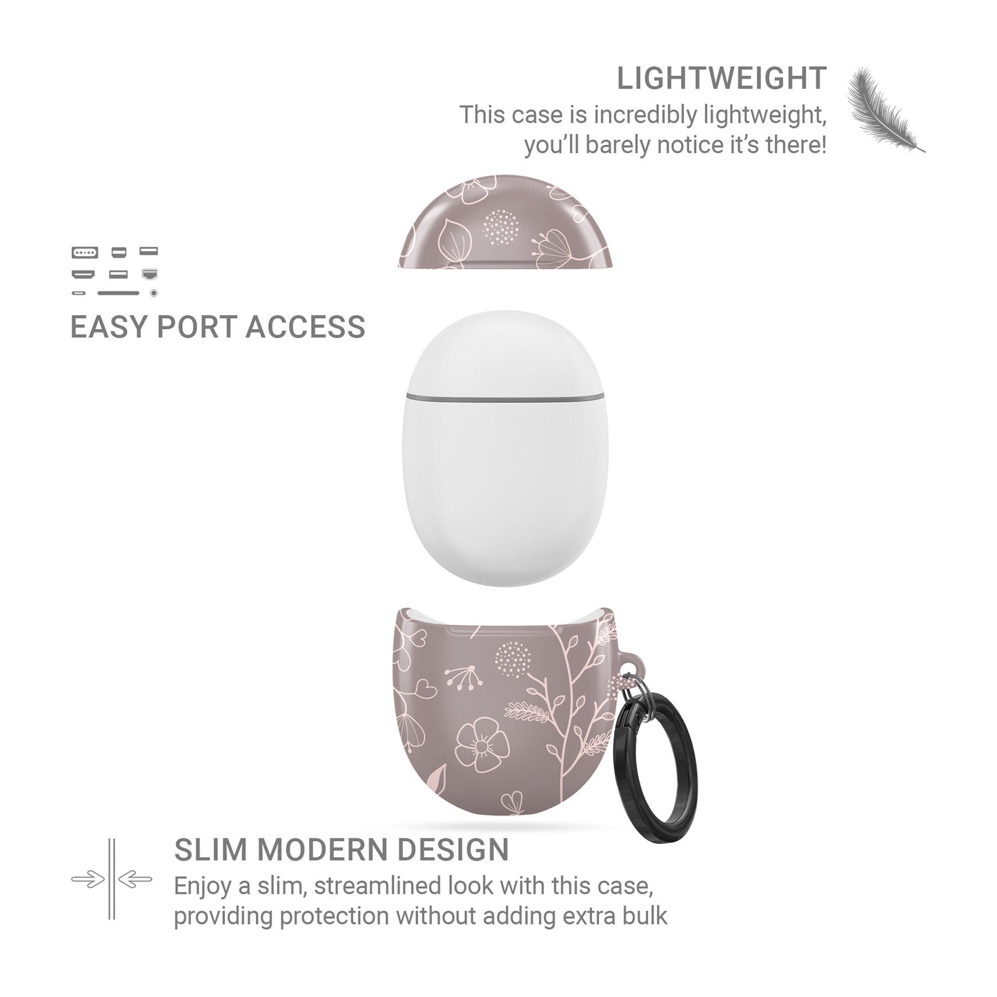 Blush Meadow | Google Pixel Buds Tough Case - Tech Accessories