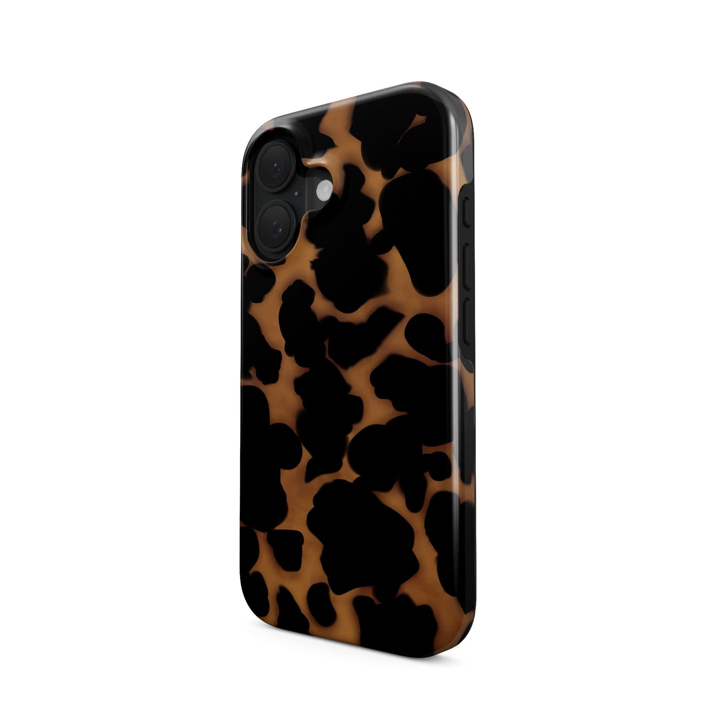 Bronzed Ember tough phone case with bronze animal print, glossy finish, and dual-layer build for stylish everyday protection.