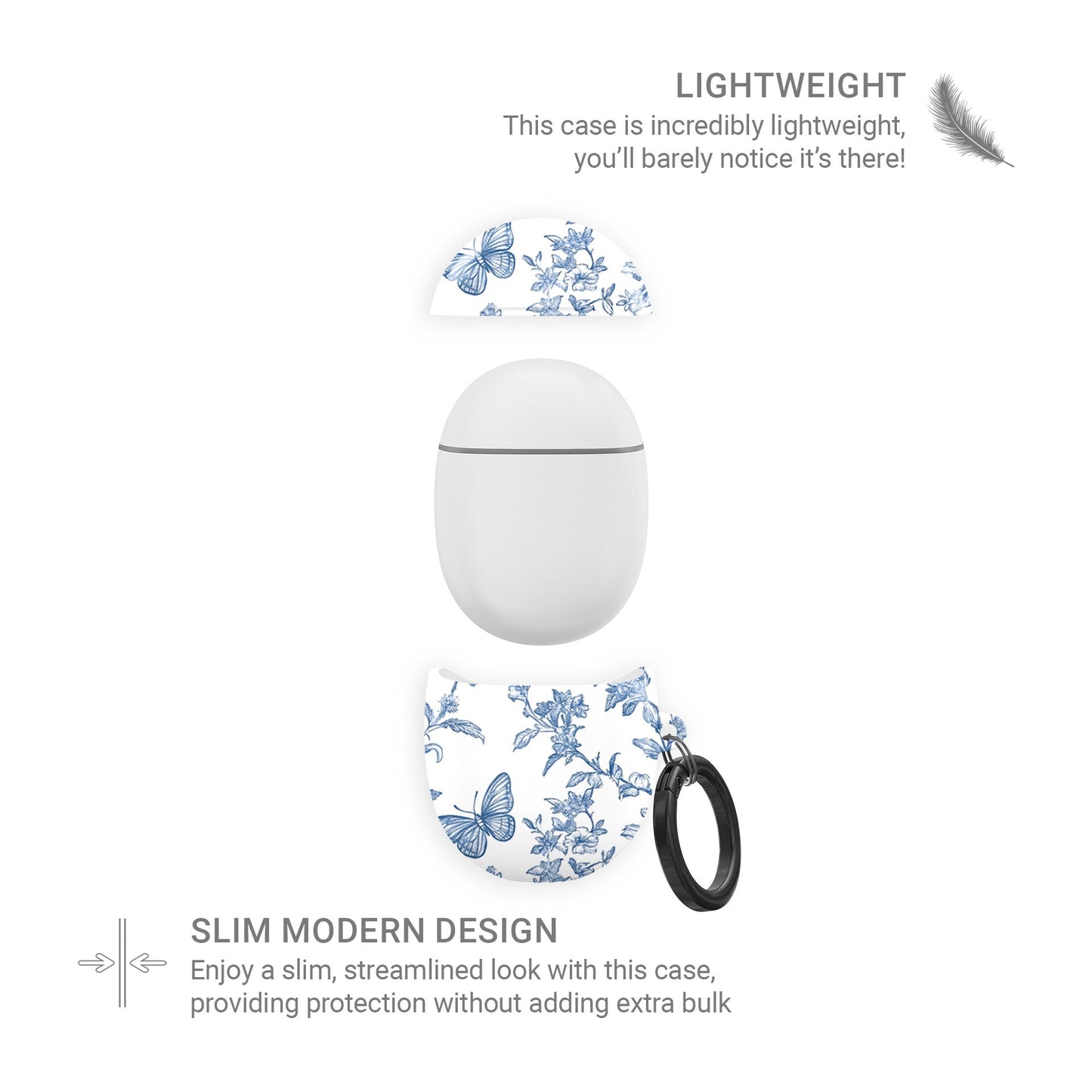 White phone case with blue butterfly design protective google pixel case