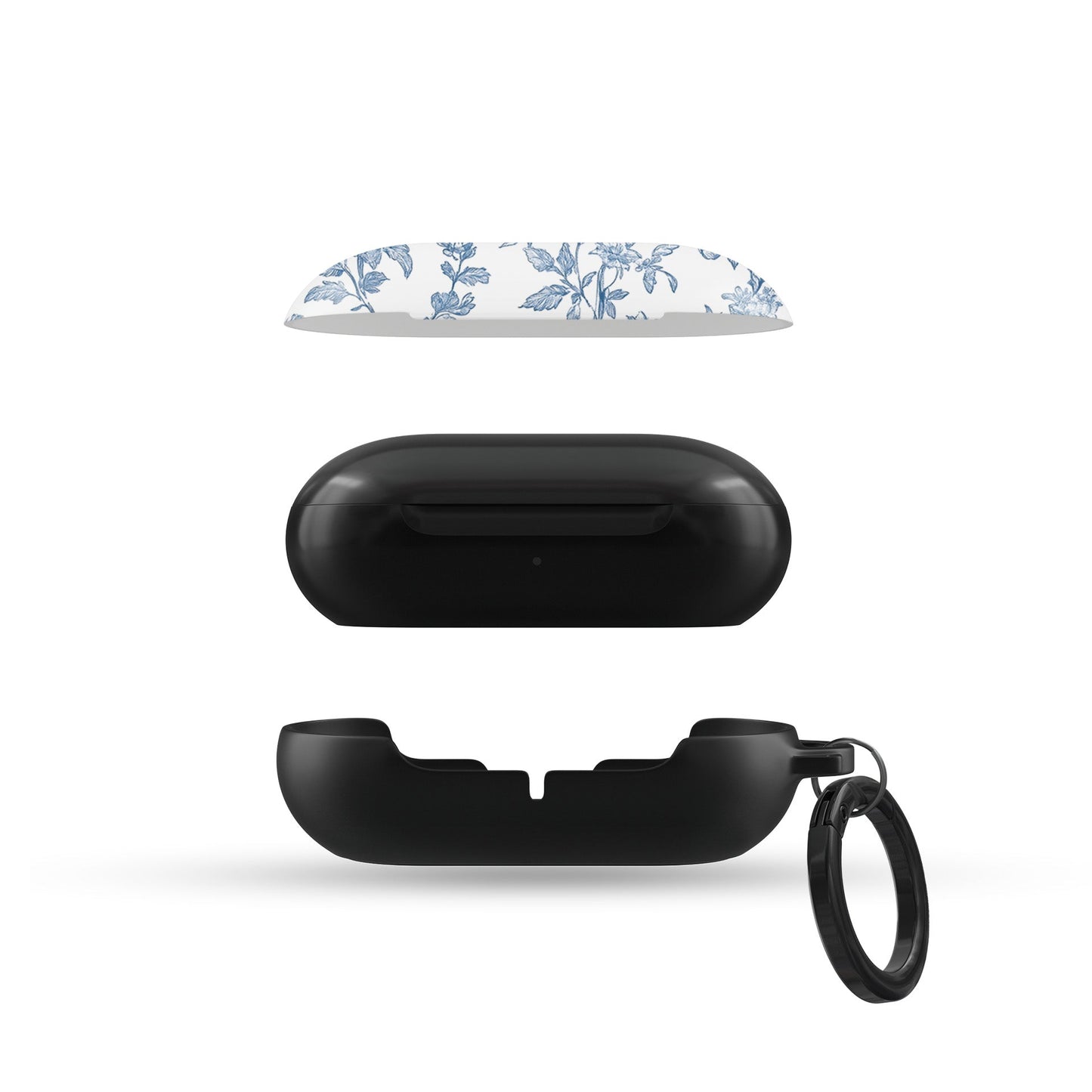 Butterfly Ballet Samsung Buds case – blue floral and butterfly protective cover
