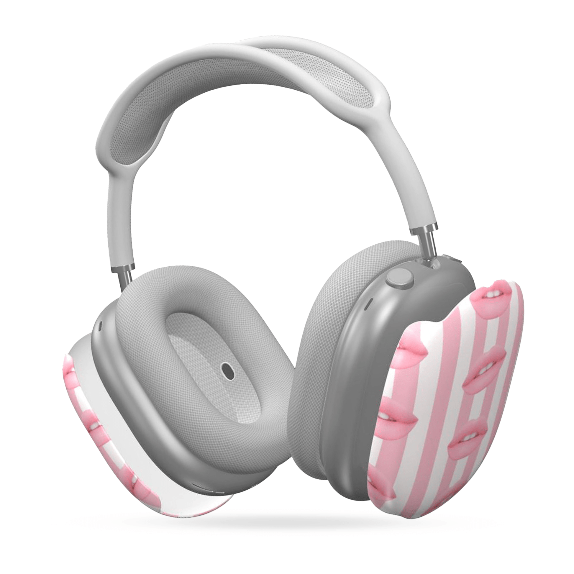 Case & Charm Candy Kiss AirPods Max Case – playful pastel pink lips design stylish protective case for Apple AirPods Max