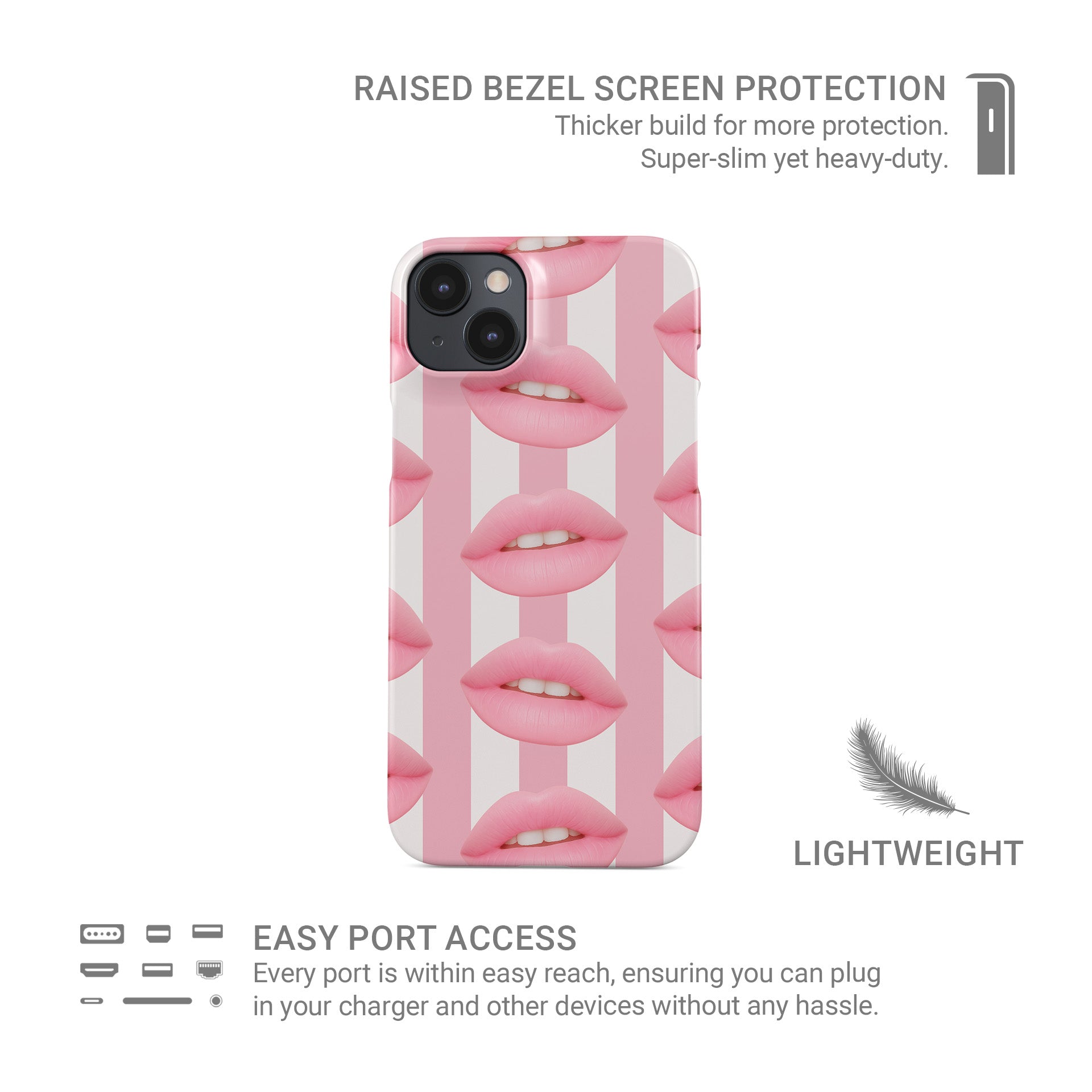 Stripe protective phone case