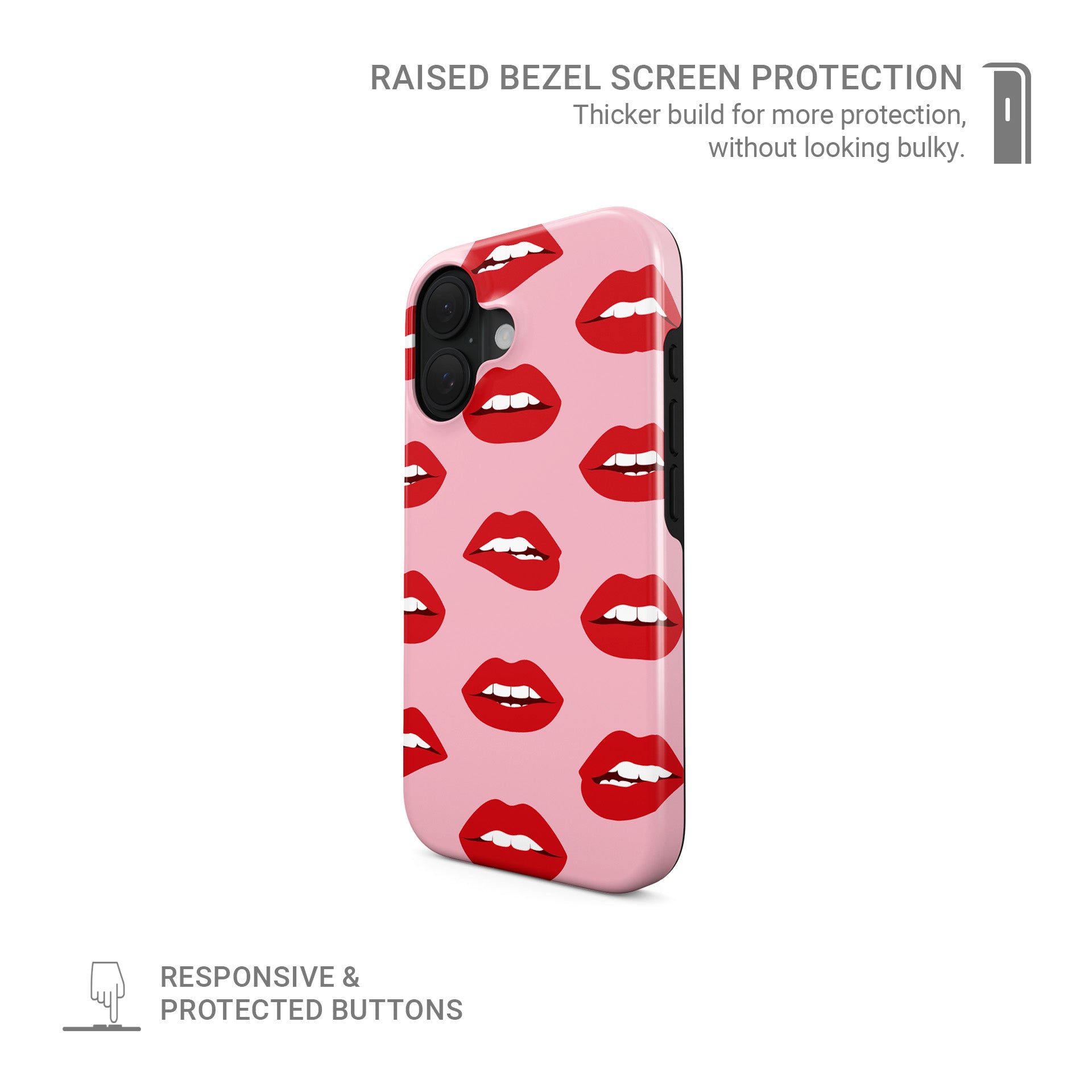 Retro Lips MagSafe tough protective phone case