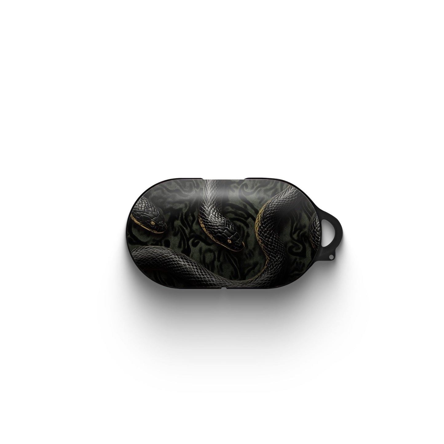 Coiled Shadows Samsung Buds Tough Case with snake design, glossy finish, and slim, impact-resistant shell.