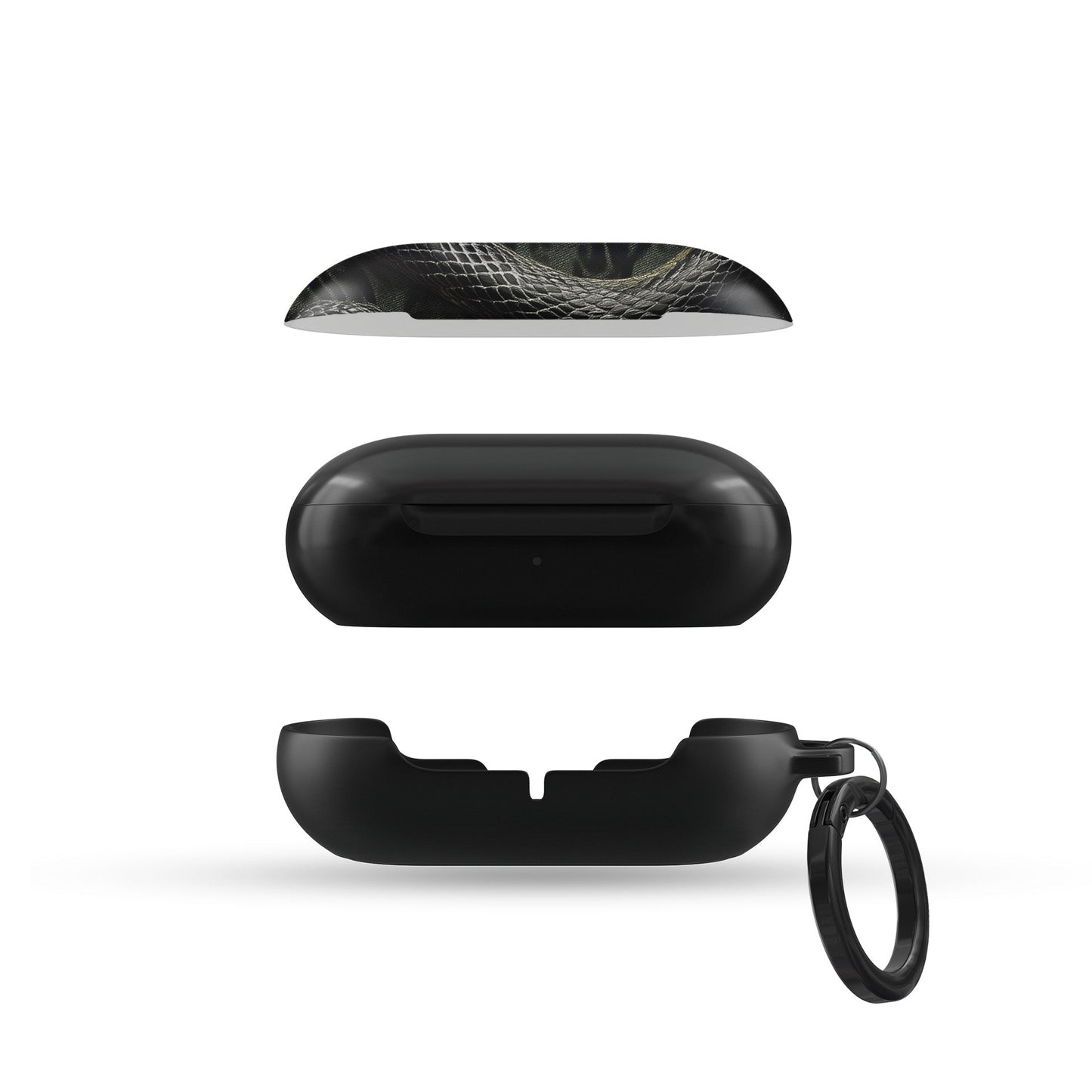 Coiled Shadows Samsung Buds Tough Case with snake design, glossy finish, and slim, impact-resistant shell.