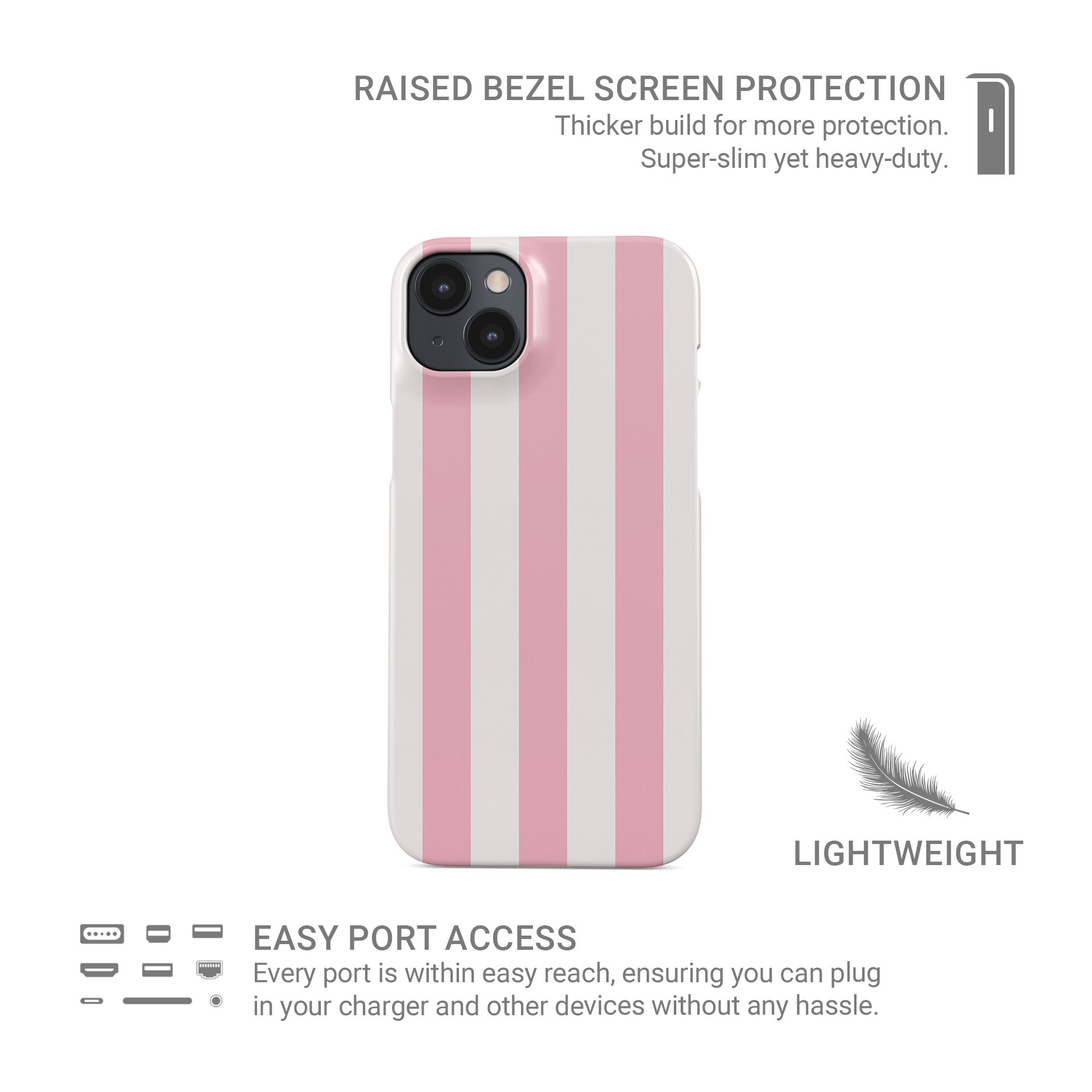 Stripe protective phone case