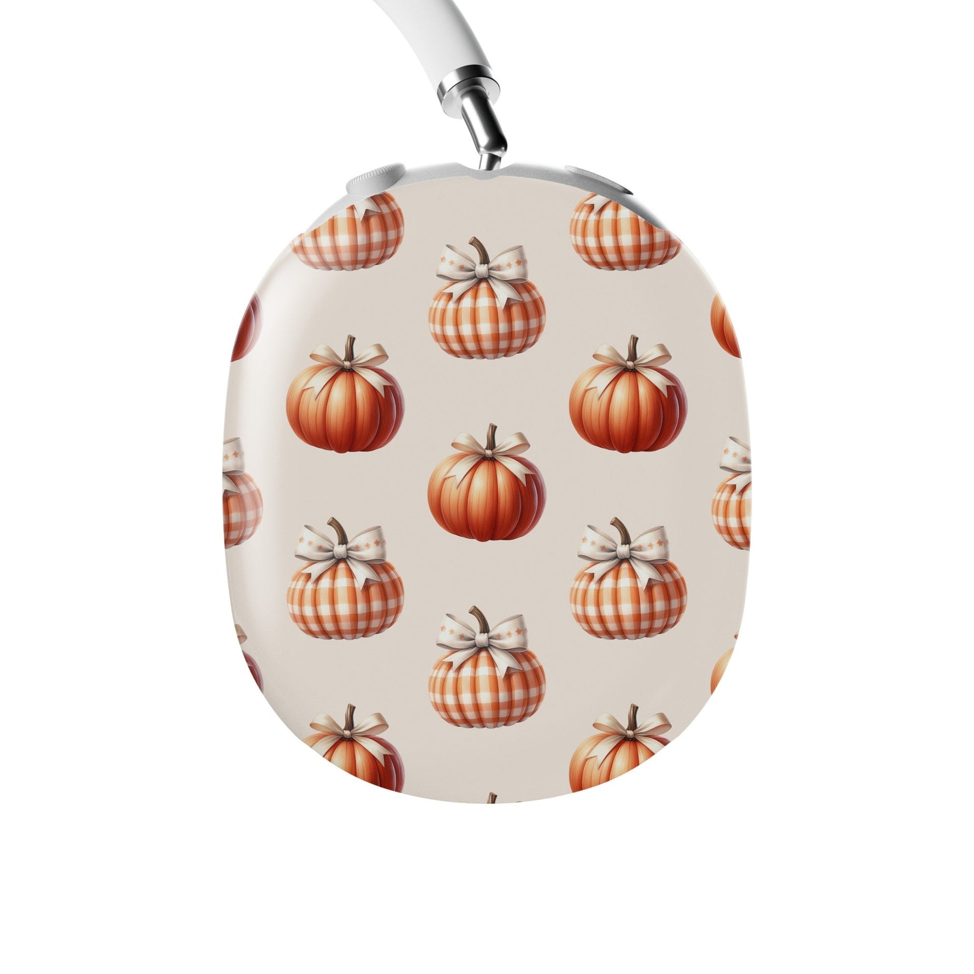 Protective AirPods Max cover in playful autumn pumpkin design