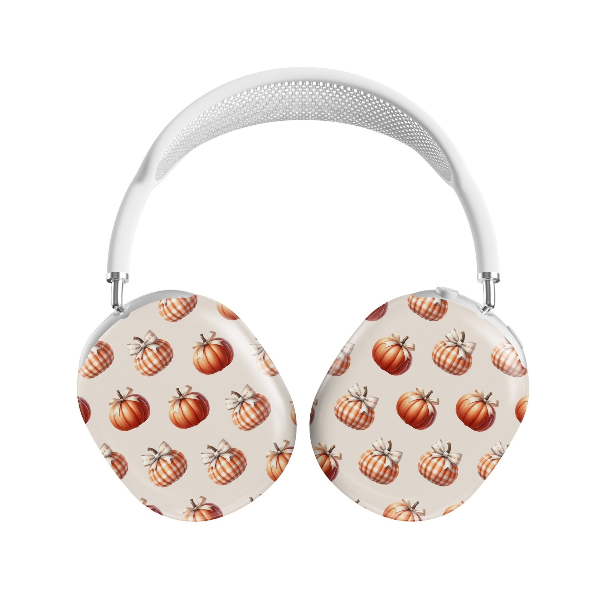 Protective AirPods Max cover in playful autumn pumpkin design