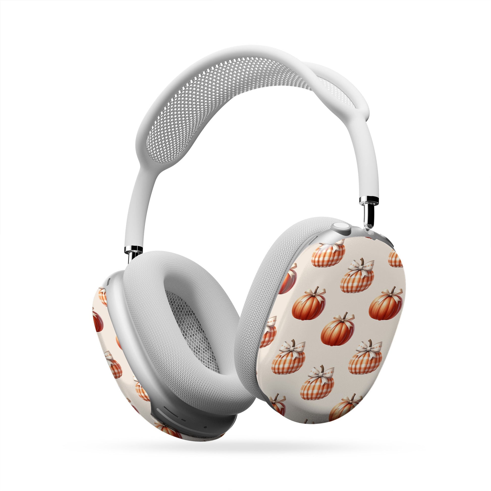 Protective AirPods Max cover in playful autumn pumpkin design