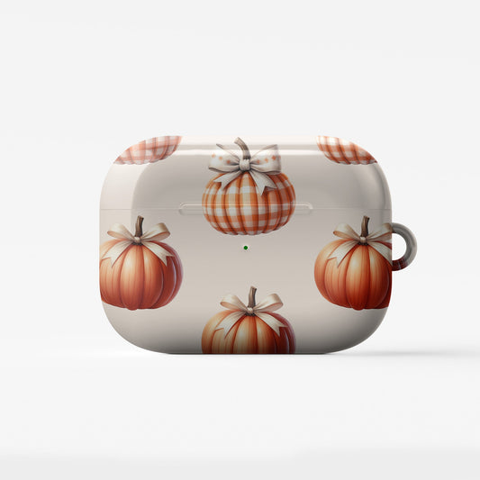 Protective autumn AirPods Pro case with chic pumpkin design
