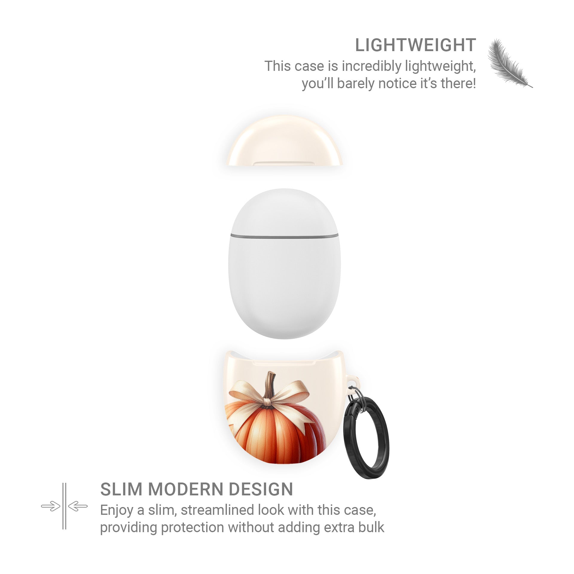 Protective Pixel Buds Pro case with festive autumn pumpkin pattern