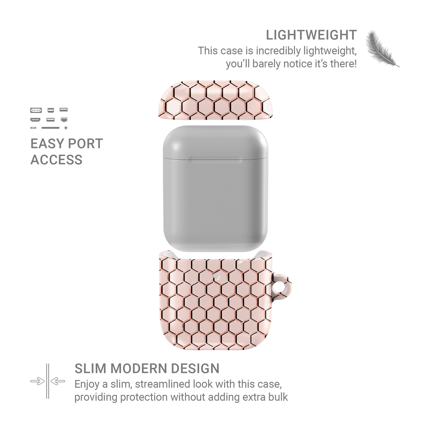 Dusky Hive | Apple AirPods Tough Case - Case & Charm