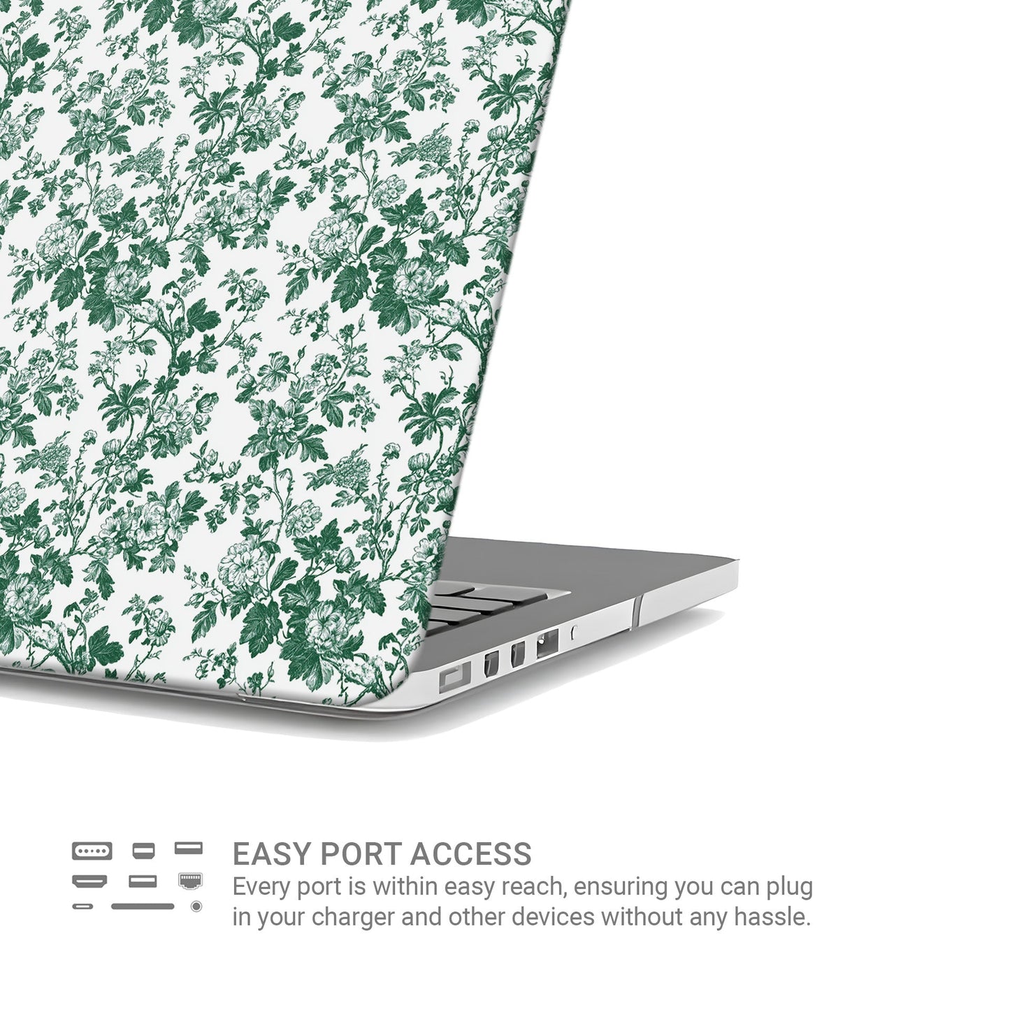 Lightweight floral MacBook Air case with stylish botanical print