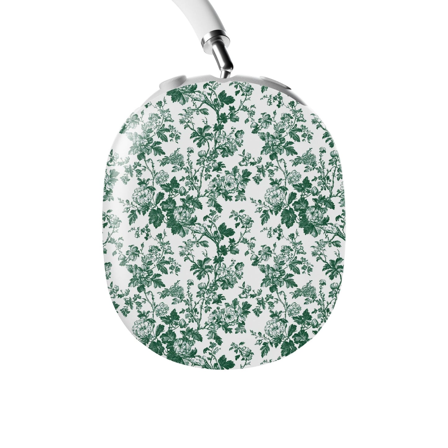 Emerald Enchantment AirPods Max Case – bold green vintage floral design with glossy finish, slim scratch-resistant protective cover for Apple AirPods Max headphones.