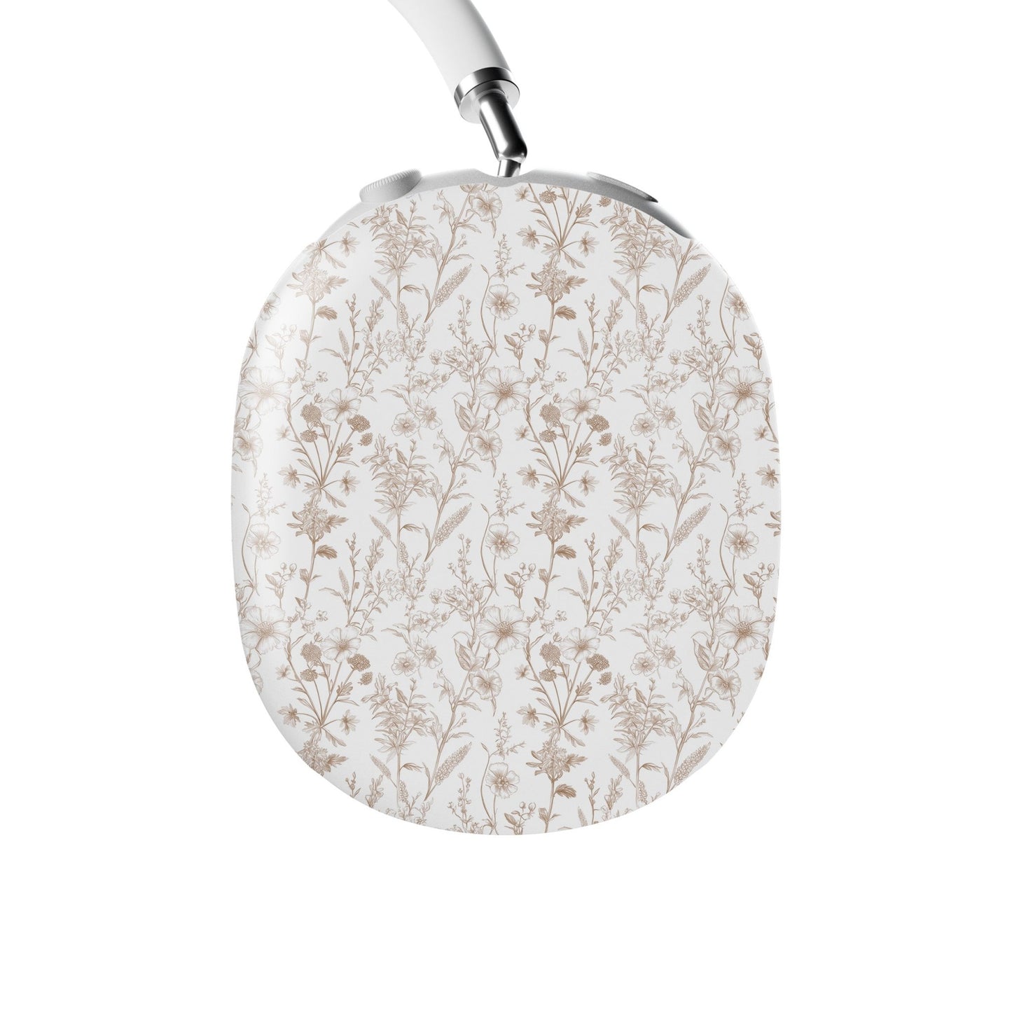 Faded Meadow AirPods Max Case – vintage beige floral pattern with glossy finish, slim scratch-resistant protective cover for Apple AirPods Max headphones.