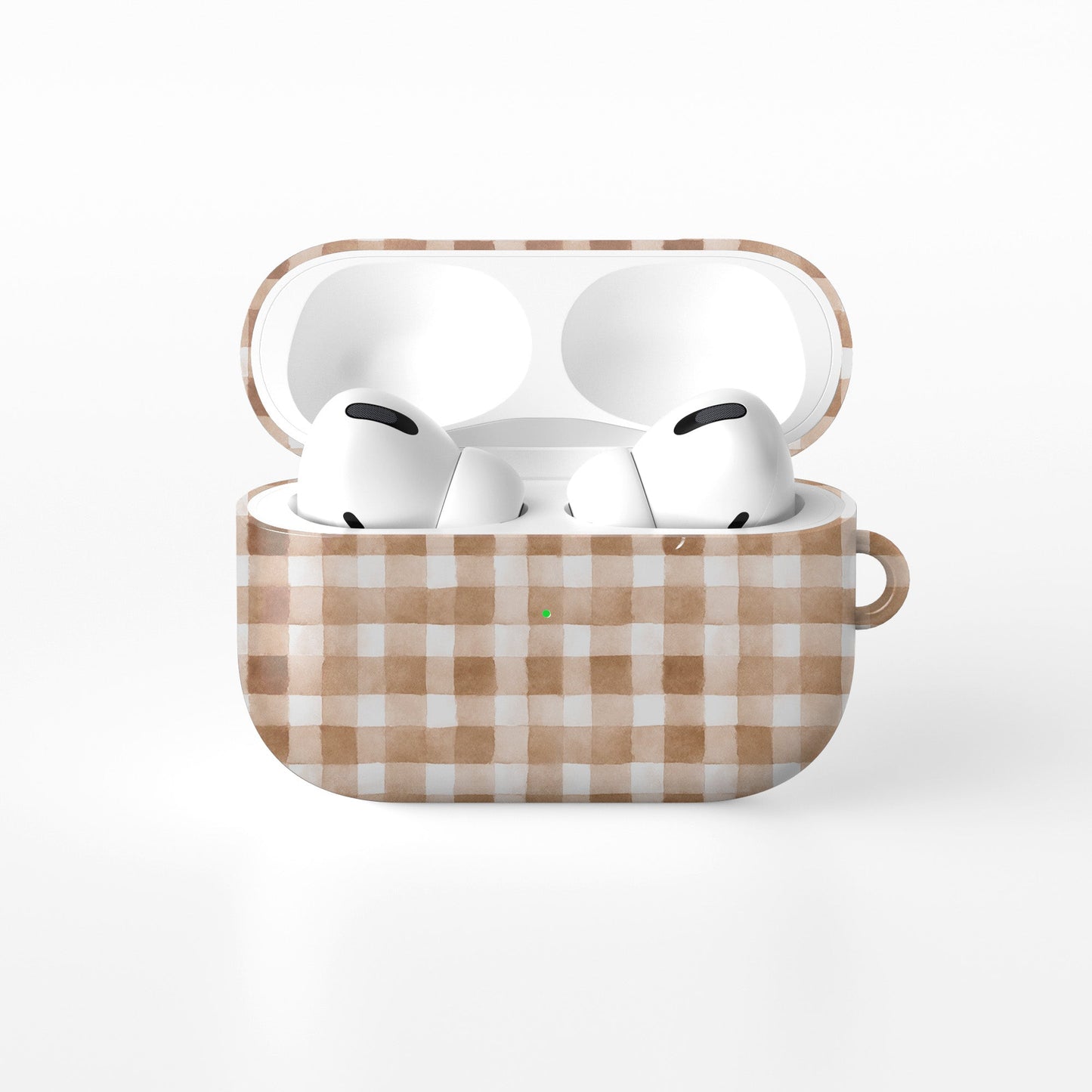 Protective gingham AirPods Pro case with autumn style