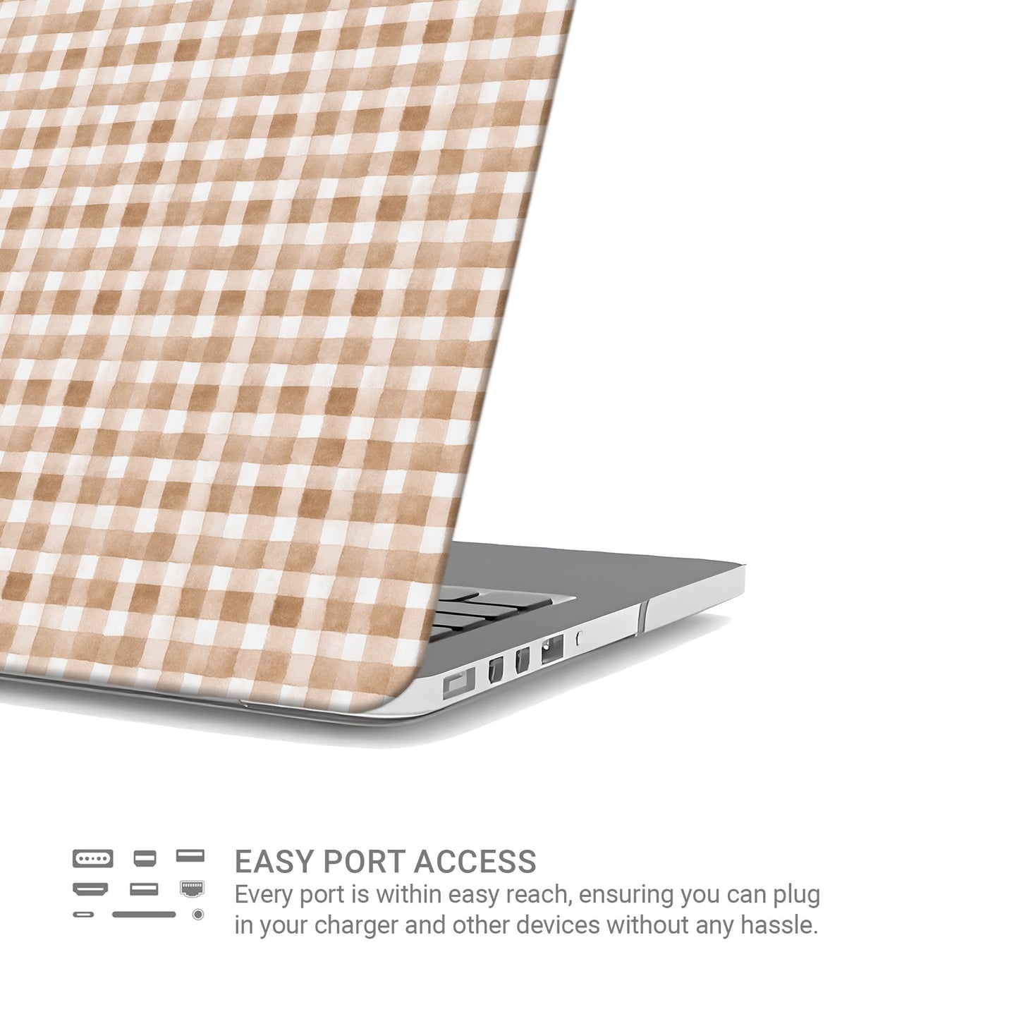 Autumn gingham MacBook Air and MacBook Pro hard shell case