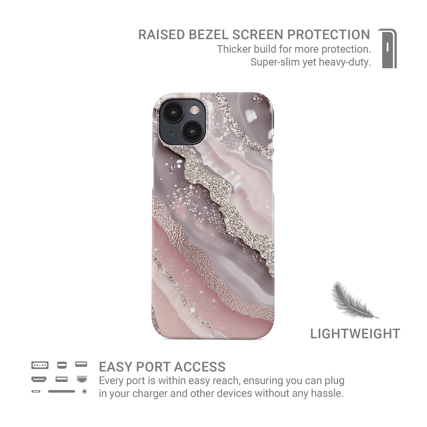Glamour Strata | Snap Phone Case - Case & Charm