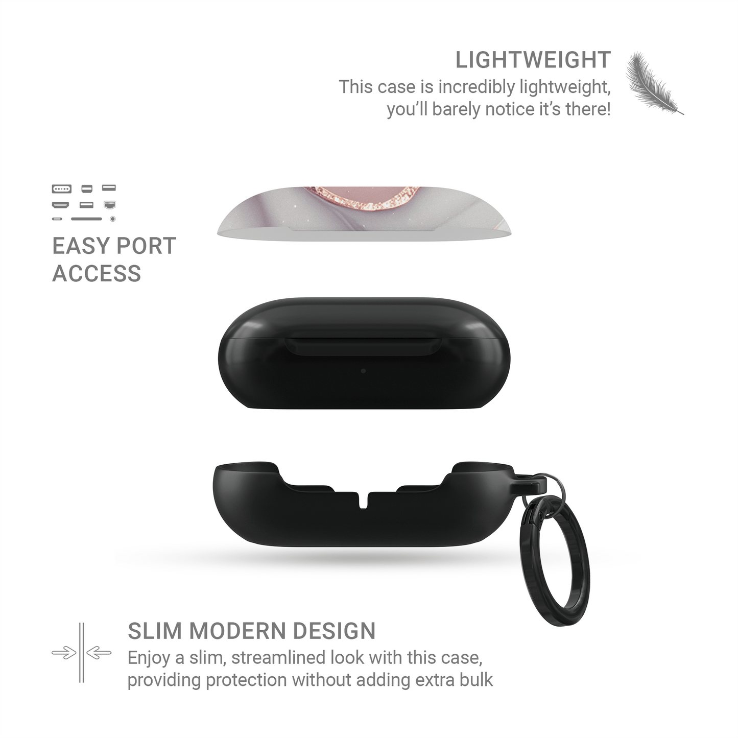 Glimmergrain | Samsung Buds Tough Case - Case & Charm