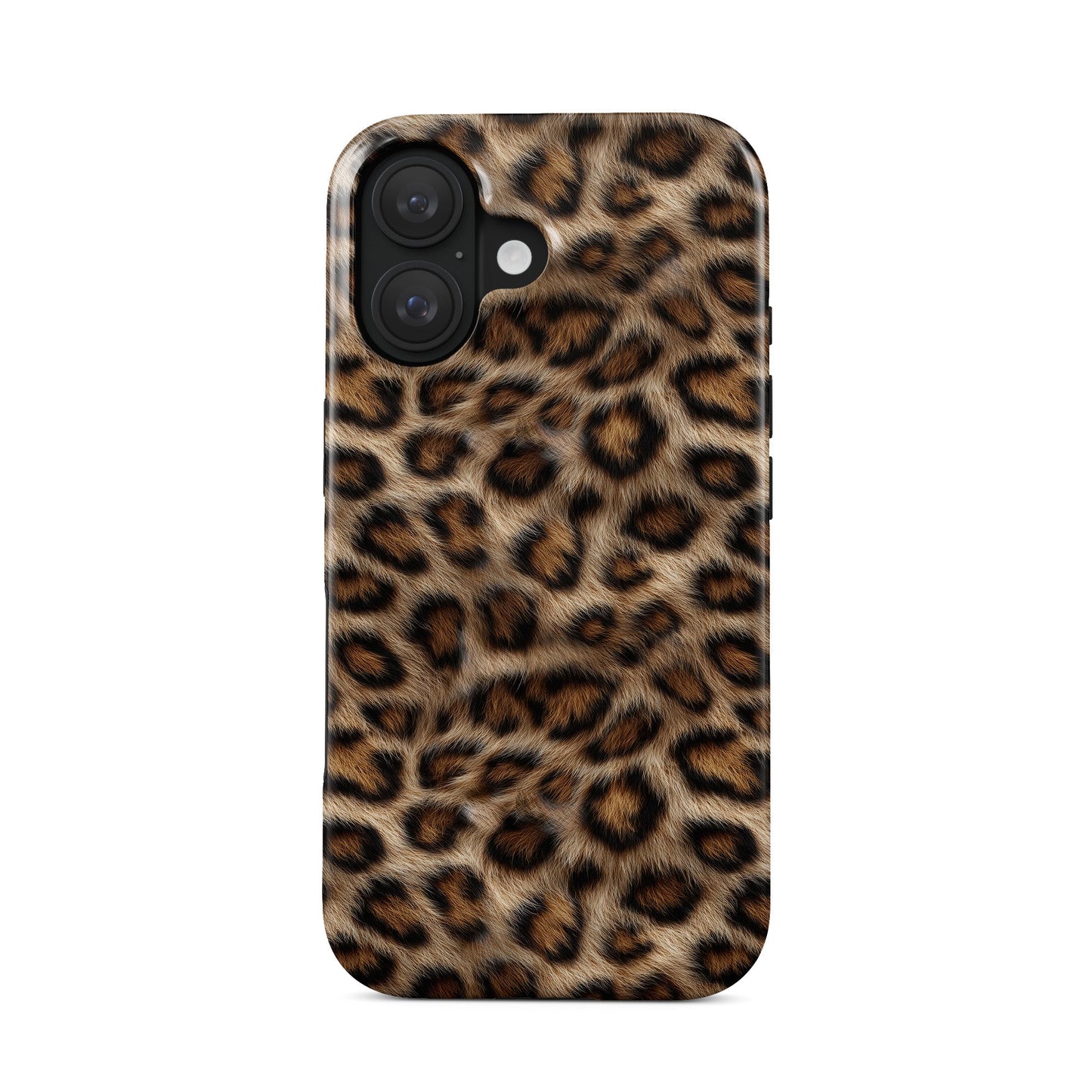 leopard print MagSafe Tough Phone Case with glossy finish