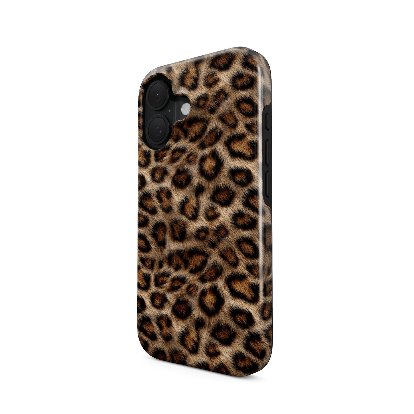 leopard print MagSafe Tough Phone Case with glossy finish