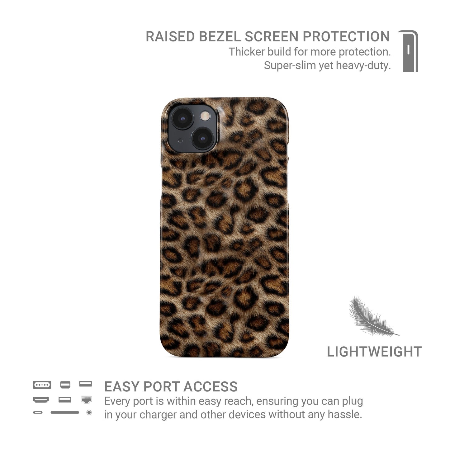 Purrfectly Dotty Collection Leopard Print Phone Cases