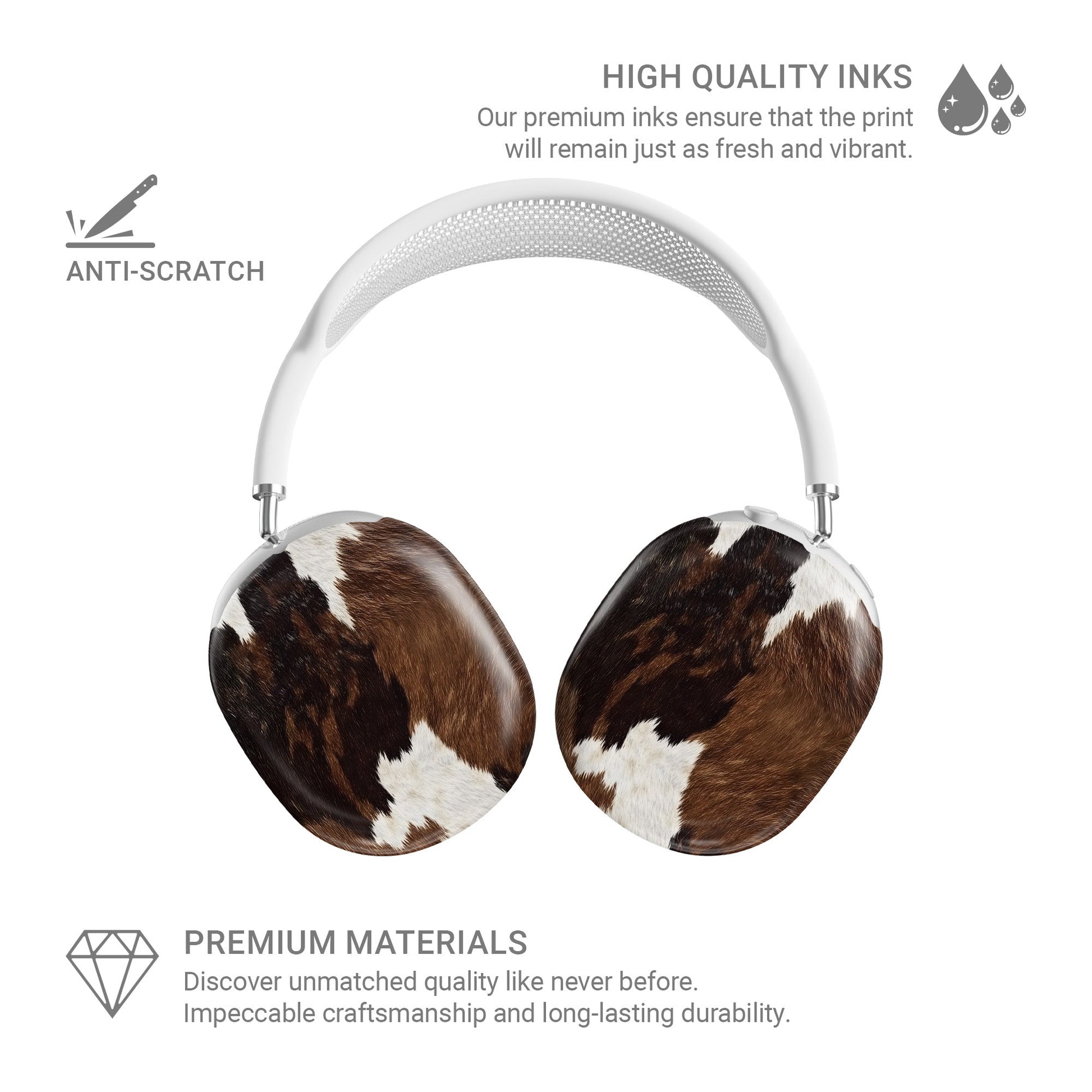 Stylish cow print AirPods Max protective cover