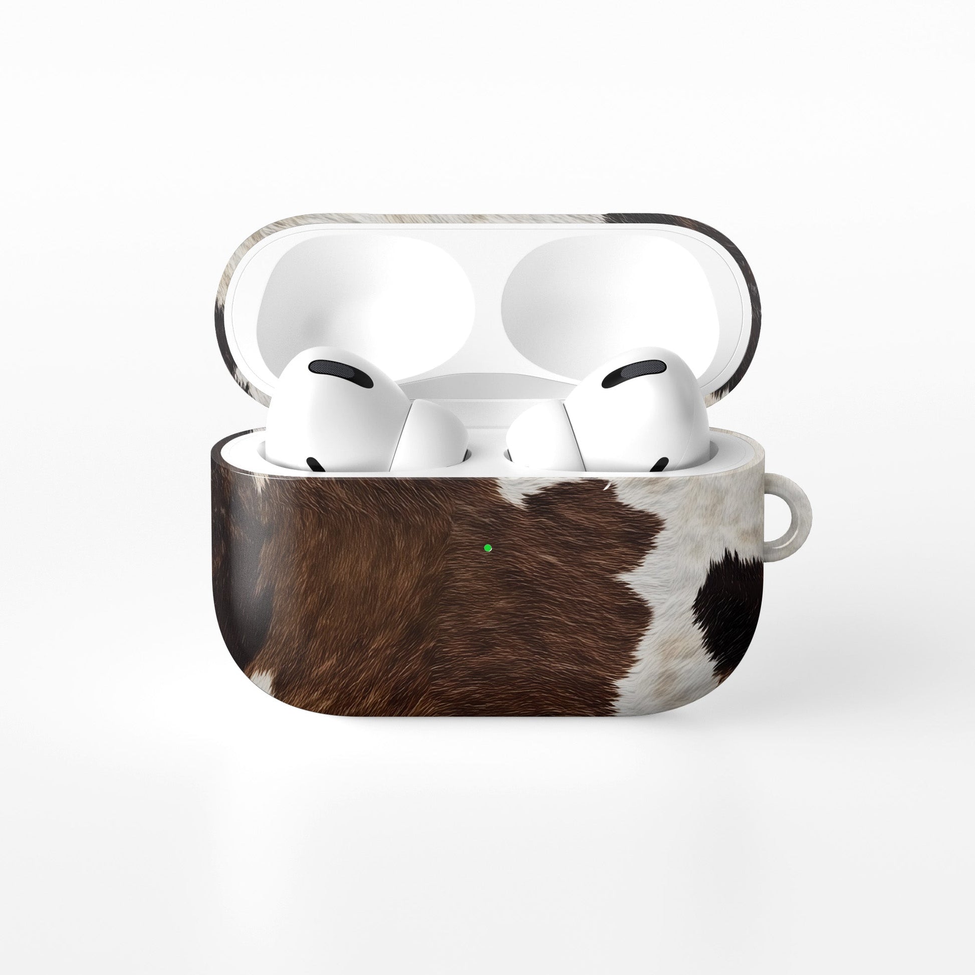 Designer tough AirPods Pro case with cowhide pattern