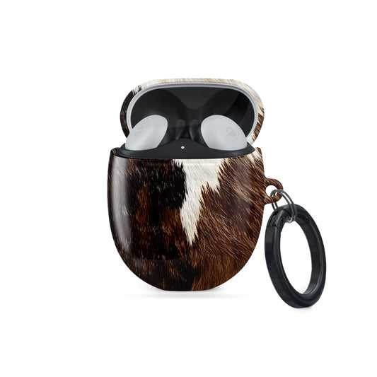 Hide & Seek rustic cow print Google Pixel Buds case
