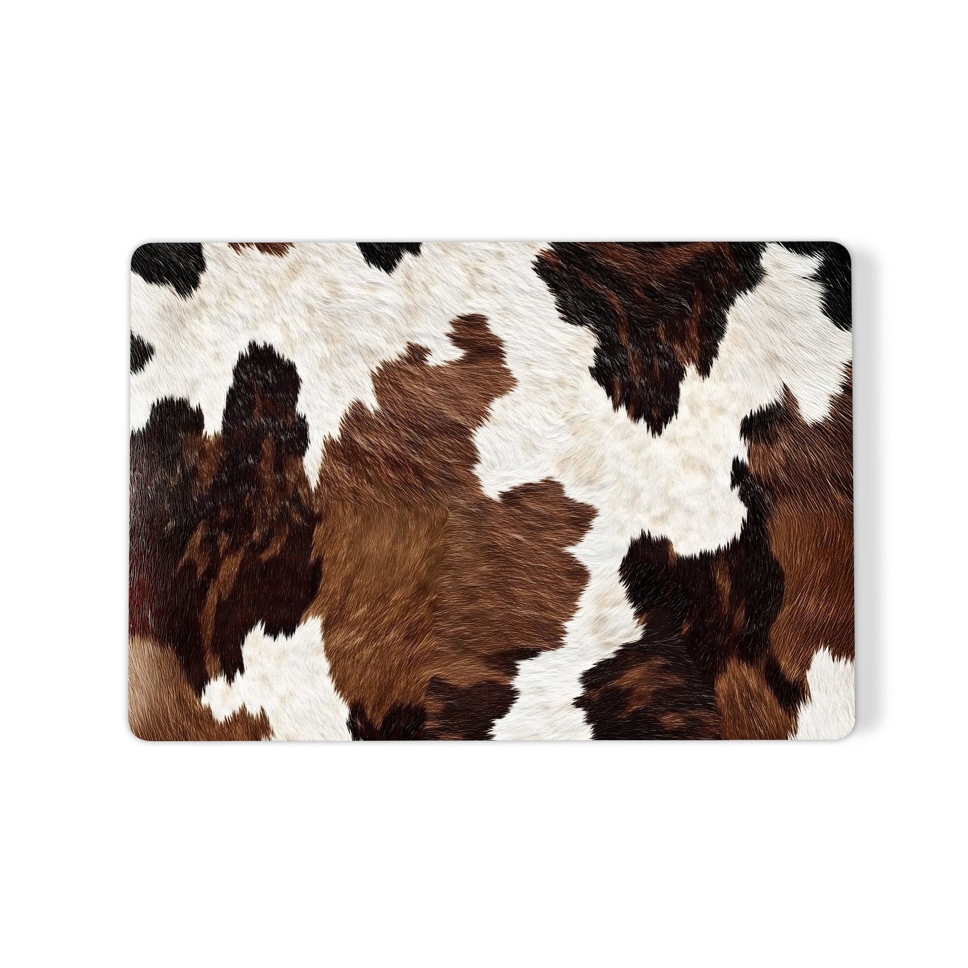 Durable slim-fit MacBook case with rustic cowhide design