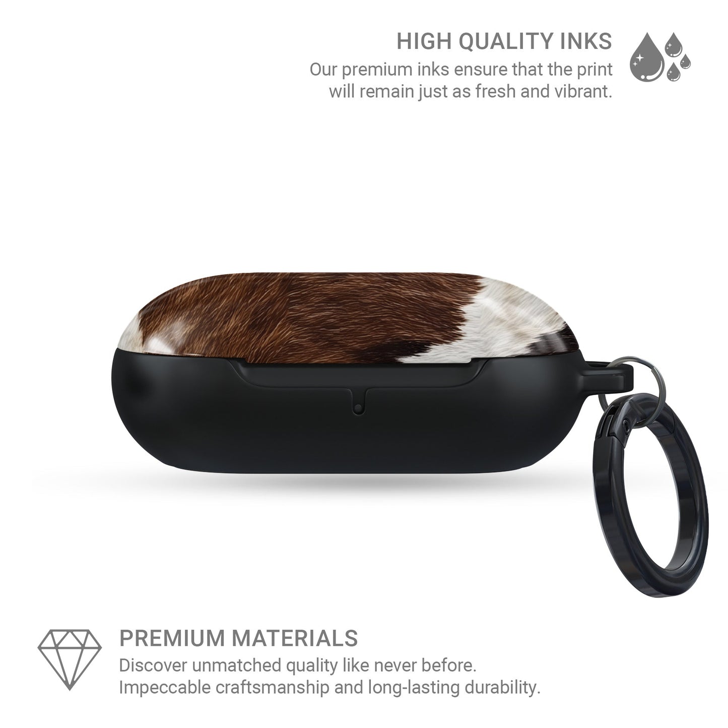 Hide & Seek rustic cowhide Samsung Buds case
