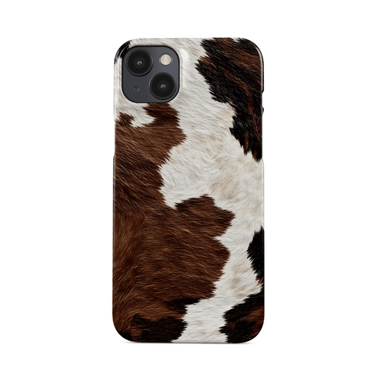 Autumn protective phone case with Cow Print