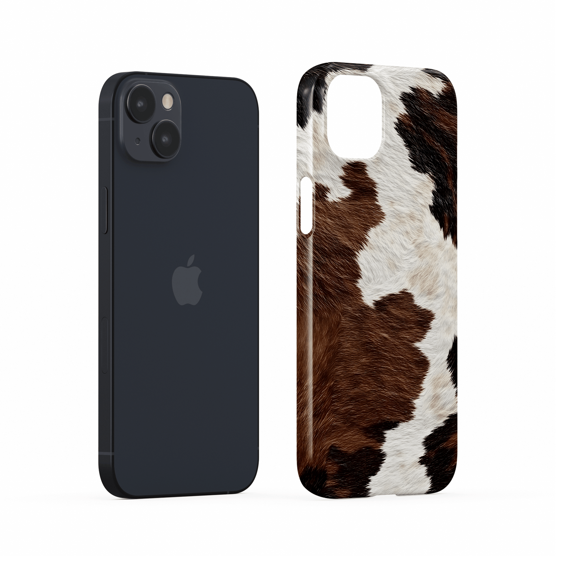 Autumn protective phone case with cow print